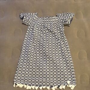 Chelsea28 Blue and White Midi Dress